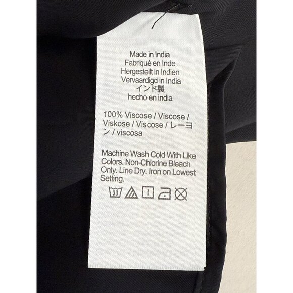 J Crew Womens Satin Drape Top~Size 4~Black Classic Long Sleeve Formal Blouse New - Picture 11 of 12